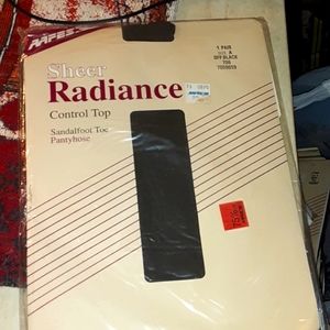 VINTAGE SHEER RADIANCE PANTYHOSE SANDAL TOE CONTROL TOP NEW IN PACKAGE